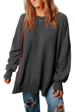 Load image into Gallery viewer, Drop Shoulder Ribbed Trim Oversized Sweatshirt
