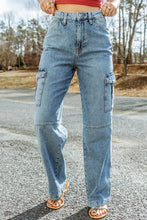 Load image into Gallery viewer, Cool Cargo Style Wide Leg Jeans
