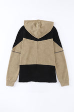 Load image into Gallery viewer, Khaki Waffle Patchwork Vintage Washed Hooded Jacket
