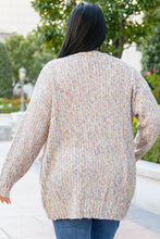 Load image into Gallery viewer, Apricot Multi Color Mixed Thread Plus Size Cardigan
