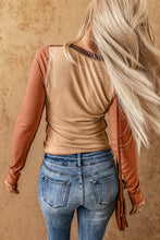 Load image into Gallery viewer, Expose Seam Color Block Ribbed Knit Top
