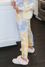 Load image into Gallery viewer, Multicolor Tie Dye Henley Top and Drawstring Pants Outfit
