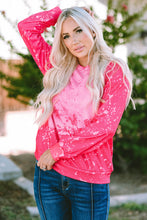 Load image into Gallery viewer, Rose Tie Dye Long Sleeve Pullover Sweatshirt
