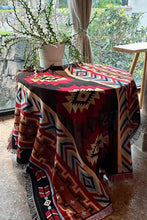Load image into Gallery viewer, Ruby Western Pattern Tasseled Large Blanket 160*130cm
