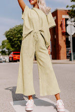Load image into Gallery viewer, Apricot Textured Loose Fit T Shirt and Drawstring Pants Set
