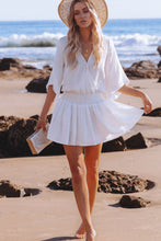 Load image into Gallery viewer, 3/4 Sleeves Textured Smocked Drape Beach Dress
