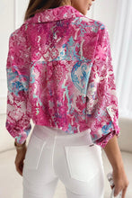 Load image into Gallery viewer, Baroque Floral Roll-tab Sleeve Shirt
