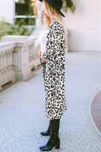 Load image into Gallery viewer, Leopard Pocketed Open Front Duster Cardigan
