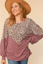 Load image into Gallery viewer, Leopard Animal Print Patchwork Top
