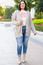 Load image into Gallery viewer, Apricot Multi Color Mixed Thread Plus Size Cardigan
