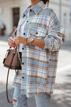 Load image into Gallery viewer, Plaid Flap Pocket Long Sleeve Shacket

