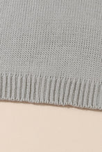 Load image into Gallery viewer, Light Grey Chunky Knit Turtle Neck Drop Shoulder Sweater
