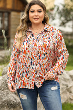 Load image into Gallery viewer, Multicolour  Abstract Print Western Fashion Plus Size Shirt
