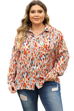 Load image into Gallery viewer, Multicolour  Abstract Print Western Fashion Plus Size Shirt
