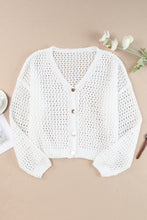 Load image into Gallery viewer, Hollowed Knit Dolman Sleeve Sweater Cardigan
