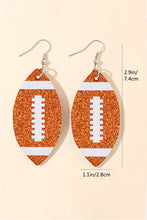 Load image into Gallery viewer, Grapefruit Orange Sequin Rugby Drop Earrings
