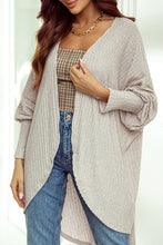 Load image into Gallery viewer, Parchment Bat Sleeve Wide Ribbed Knit Cardigan
