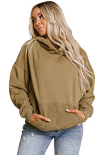 Load image into Gallery viewer, Khaki Kangaroo Pocket Boyfriend Hoodie
