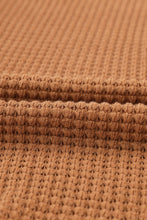 Load image into Gallery viewer, Brown Waffle Knit Button Up Casual Shirt
