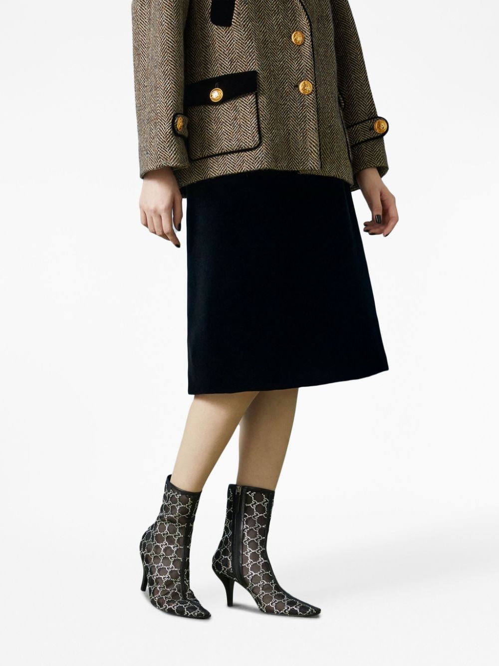Mesh ankle boot