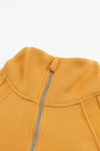 Load image into Gallery viewer, Yellow Half Zip Sweatshirt and Sweatpants Sports Set
