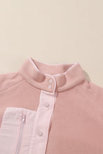 Load image into Gallery viewer, Pink Sherpa Contrast Trim Zipped Pocket Jacket
