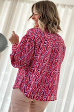 Load image into Gallery viewer, Abstract Print Button Up Long Sleeve Shirt
