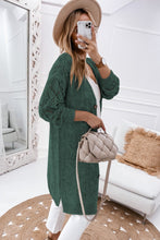 Load image into Gallery viewer, Blackish Green Hollow-out Openwork Knit Cardigan
