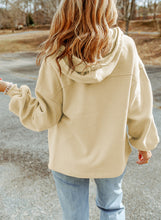 Load image into Gallery viewer, Flap Pocket Drawstring Hood Zip Up Jacket
