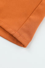 Load image into Gallery viewer, Orange Long Bubble Sleeve Mock Neck Chiffon Blouse
