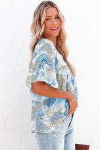 Load image into Gallery viewer, Paisley Print Wide Sleeves Loose Blouse

