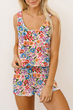 Load image into Gallery viewer, Multicolor Floral Print Tank and Shorts Lounge Set
