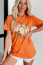 Load image into Gallery viewer, Orange Leopard Pumpkin Graphic Tee
