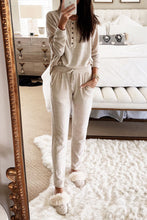 Load image into Gallery viewer, Long Sleeve Button Top and Drawstring Pants Set
