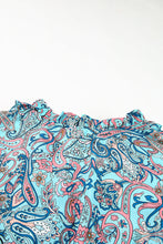 Load image into Gallery viewer, Paisley Print Boho Holiday Ruffle Tiered Maxi Dress
