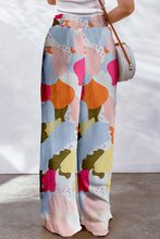 Load image into Gallery viewer, Multicolor Color Palette Print Flowy Wide Leg Pants
