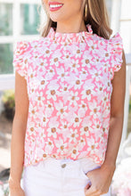 Load image into Gallery viewer, Sweet Floral Print Ruffle Trim Blouse
