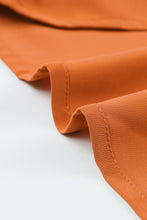 Load image into Gallery viewer, Orange Long Bubble Sleeve Mock Neck Chiffon Blouse

