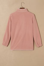 Load image into Gallery viewer, Pink Sherpa Contrast Trim Zipped Pocket Jacket
