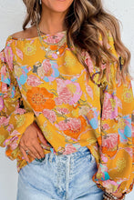 Load image into Gallery viewer, Ginger Floral Print Ruffle Puff Sleeve Blouse
