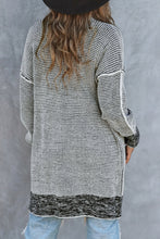 Load image into Gallery viewer, Gray Plus Size Textured Knit Cardigan
