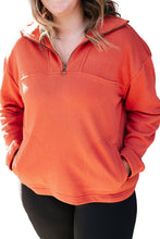 Load image into Gallery viewer, O-ring Zipper Pocketed Plus Size Sweatshirt
