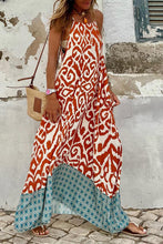 Load image into Gallery viewer, Boho Geometric Print Sleeveless Maxi Dress
