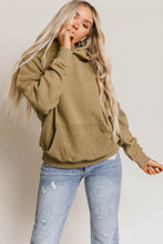 Load image into Gallery viewer, Khaki Kangaroo Pocket Boyfriend Hoodie
