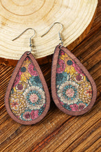 Load image into Gallery viewer, Multicolour Contrast Trim Floral Print Drop Earrings
