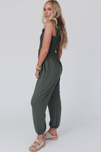 Load image into Gallery viewer, Smocked Ruffled Straps High Waist Sleeveless Jumpsuit
