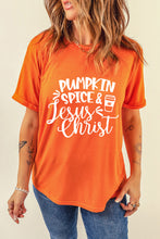 Load image into Gallery viewer, Orange PUMPKIN SPICE &amp; Jesus Christ Graphic T-shirt
