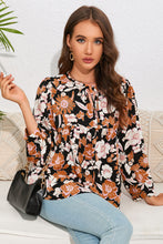 Load image into Gallery viewer, Floral Print 3/4 Sleeve Babydoll Blouse
