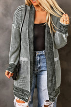 Load image into Gallery viewer, Gray Plus Size Textured Knit Cardigan
