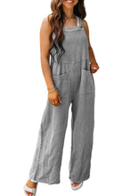 Load image into Gallery viewer, Textured Wide Leg Overall with Pockets
